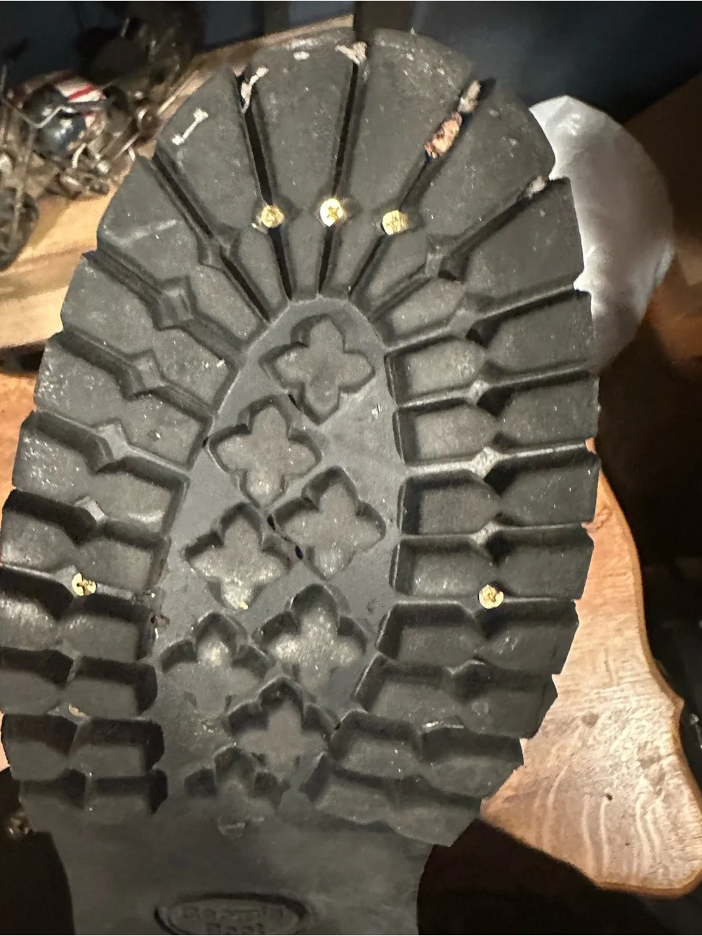 Georgia Boot Black Work Boots with Gold Laces